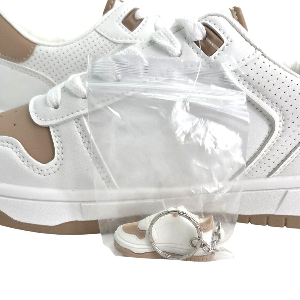 Vintage Havana Womens Star Fresh Sneakers White/Nude Size 8 With 2 Keychains - Picture 4 of 11